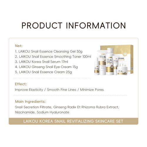 Korea Snail Skin Care Set - Unlock Smooth Radiance!